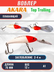 Воблер Akara Top Trolling 75 12г ATT75-A1