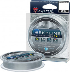 Леска Sprut Skyline Fluorocarbon Composition IceTech PRO Titanium 0.105 50м